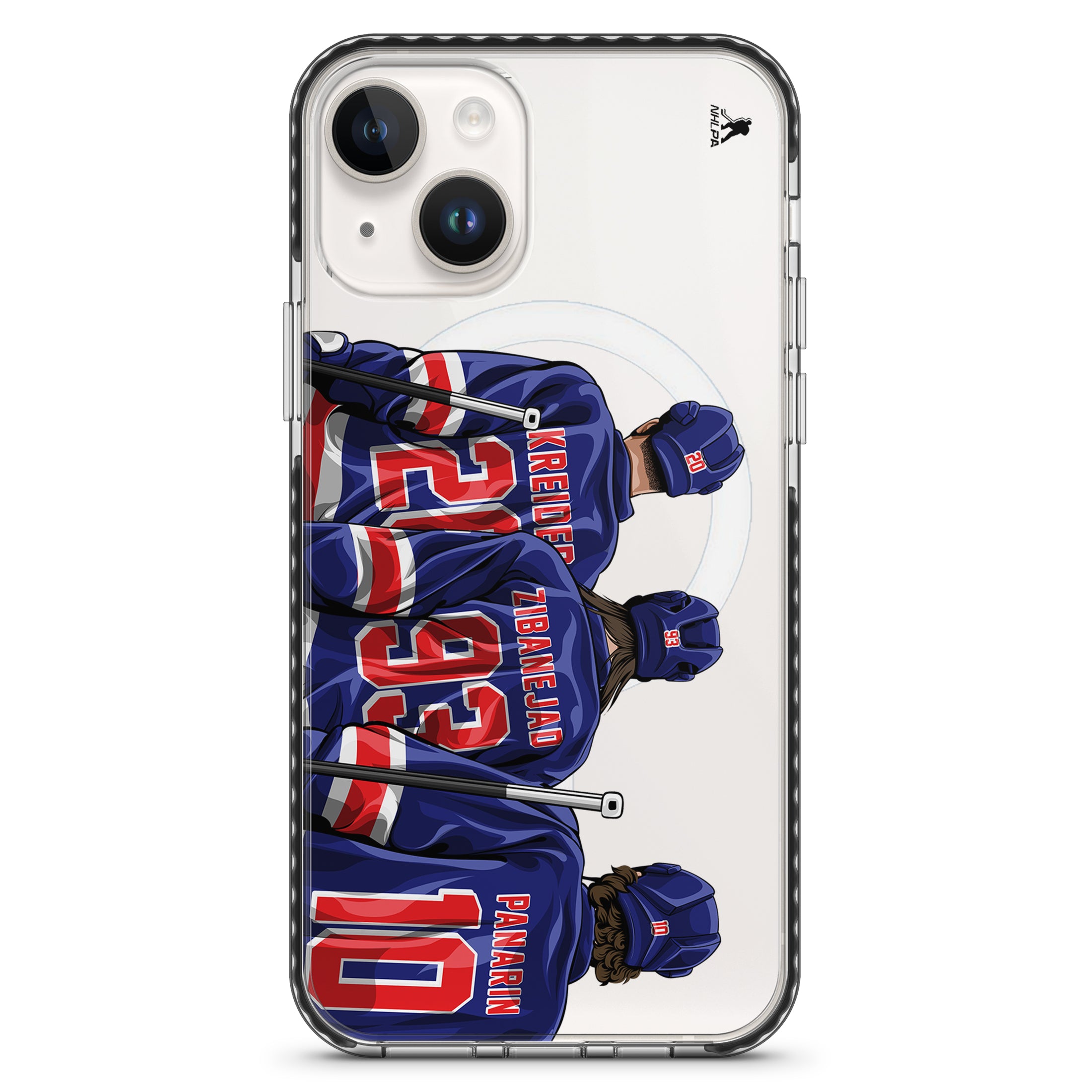 New York Trio (Hockey) Clear Series Phone Case