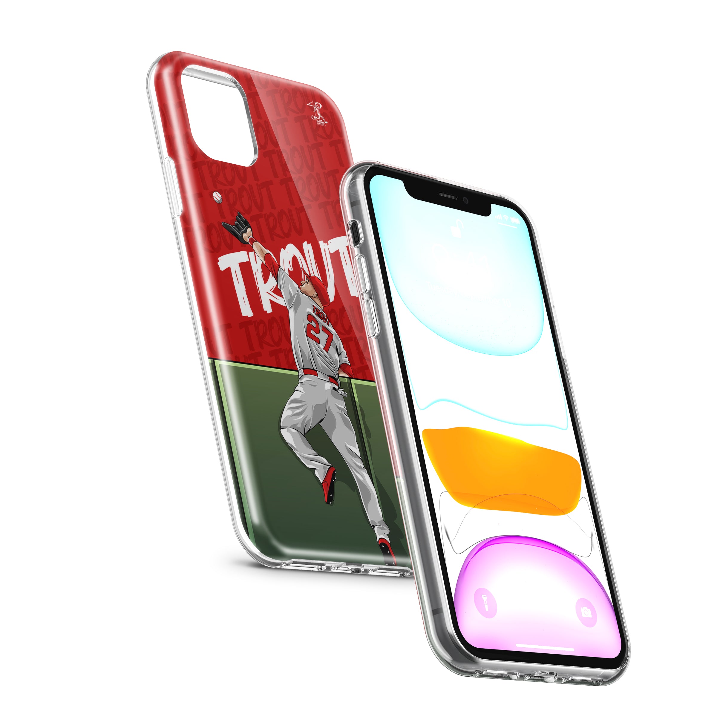  iPhone XR Mike Trout US Flag Number Gameday Case : Cell Phones  & Accessories